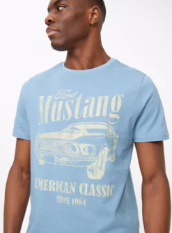 Ford Blue Mustang Graphic T-Shirt XXXL -The Sleek Ward Sales tuc143833026 Blue R Z001A