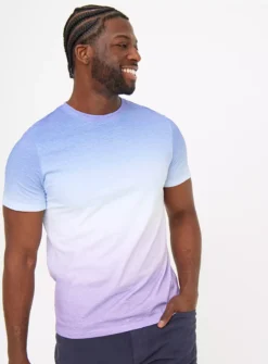 Purple & Blue Ombre Short Sleeve T-Shirt XL -The Sleek Ward Sales tuc143836817 Multi20Coloured R Z001A 1