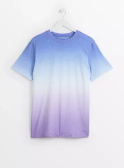 Purple & Blue Ombre Short Sleeve T-Shirt XL -The Sleek Ward Sales tuc143836817 Multi20Coloured R Z003A 1