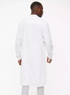 White Embroidered Linen Blend Kurta XXXXL -The Sleek Ward Sales tuc143837529 White R Z005A