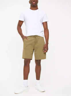 Khaki Jersey Shorts S -The Sleek Ward Sales tuc143877539 Khaki R Z001A 1