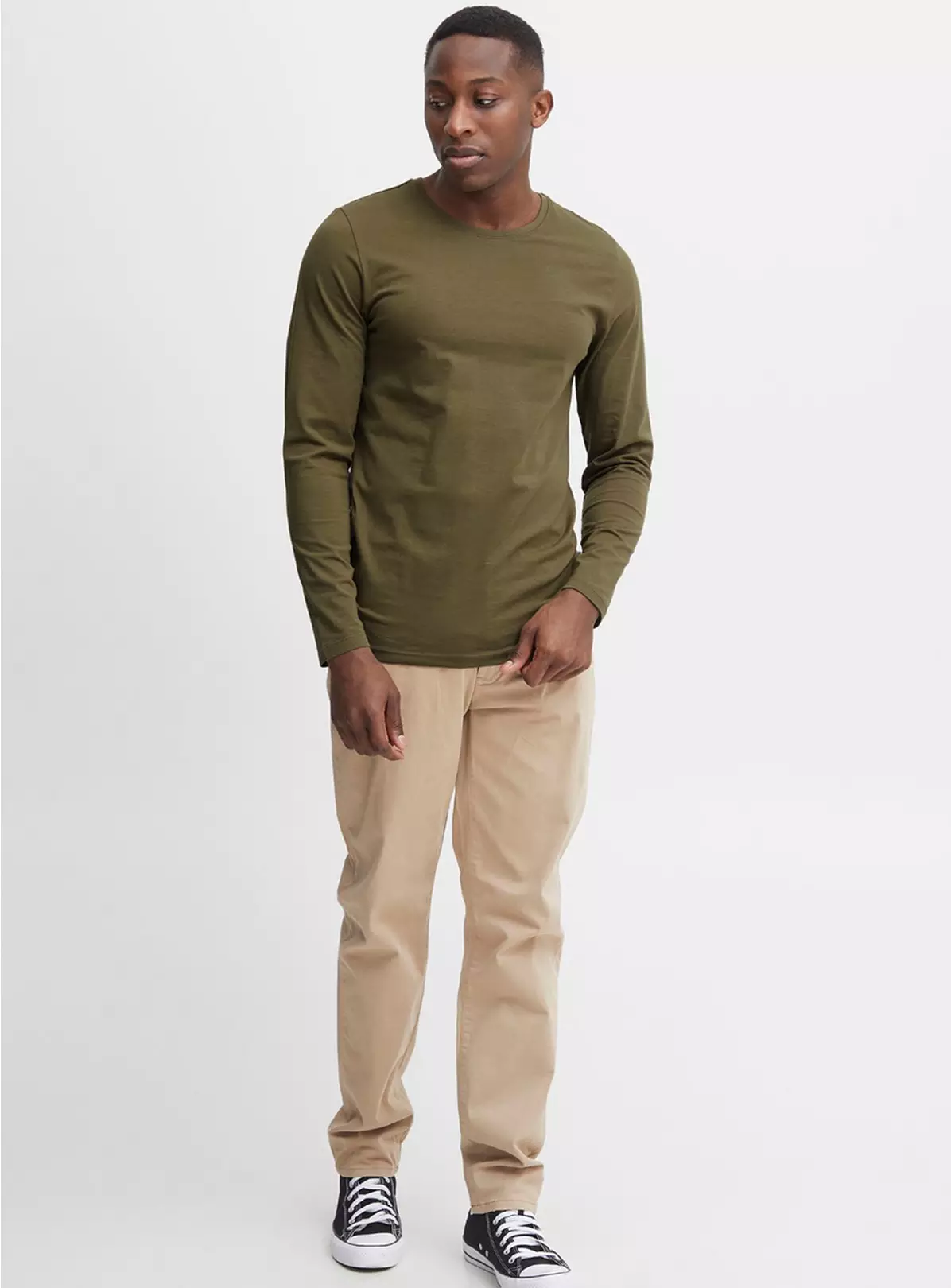 CASUAL FRIDAY Olive Long Sleeve Tee XL 3 CASUAL FRIDAY Olive Long Sleeve Tee XL