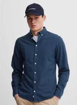 CASUAL FRIDAY Navy Cotton Long Sleeve Shirt XXL -The Sleek Ward Sales tuc143952471 Navy R Z001A