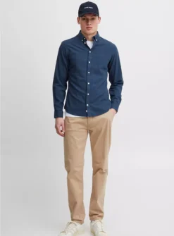 CASUAL FRIDAY Navy Cotton Long Sleeve Shirt S