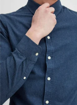 CASUAL FRIDAY Navy Cotton Long Sleeve Shirt XXL -The Sleek Ward Sales tuc143952471 Navy R Z004A