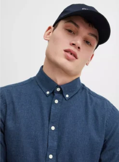 CASUAL FRIDAY Navy Cotton Long Sleeve Shirt XXL -The Sleek Ward Sales tuc143952471 Navy R Z005A