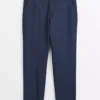 Navy Seersucker Regular Fit Trousers40R -The Sleek Ward Sales tuc143966689 Navy R Z003A