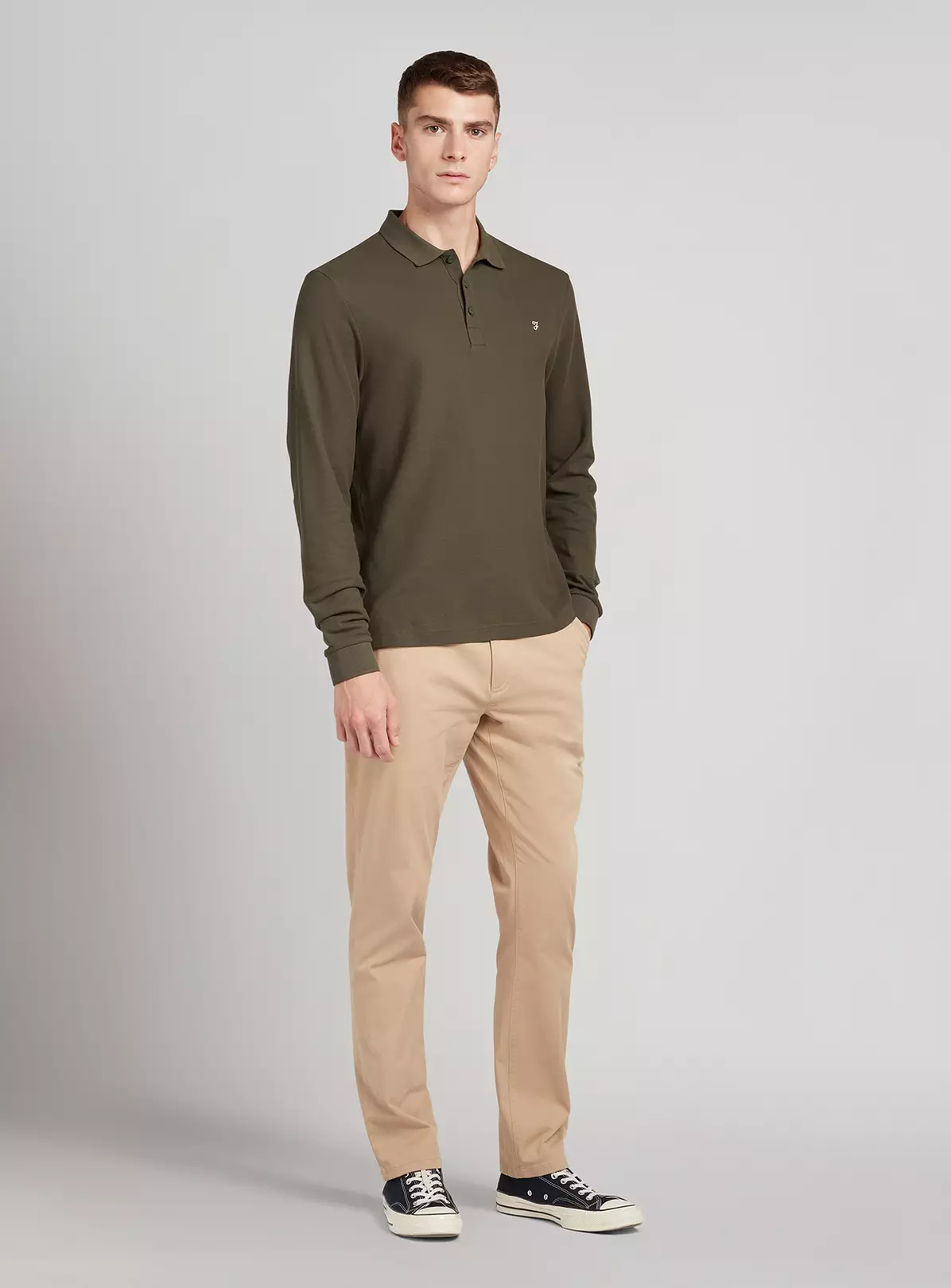 FARAH Newcastle Long Sleeve Polo S 5 FARAH Newcastle Long Sleeve Polo S - Image 3