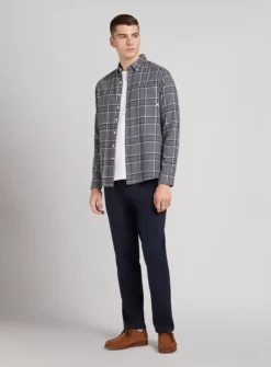 FARAH Boyle Check Shirt Grey XL -The Sleek Ward Sales tuc144011690 Grey R Z001A