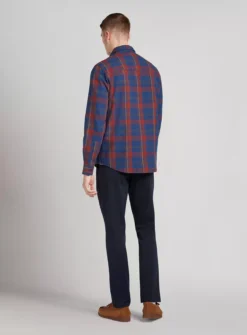 FARAH Baird Check Long Sleeve Shirt L -The Sleek Ward Sales tuc144012764 Blue R Z002A