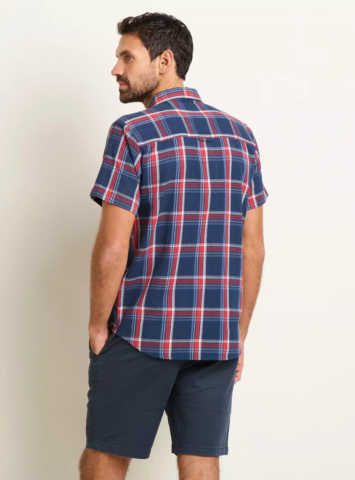 BRAKEBURN Navy Check Short Sleeve Shirt XXL 5 BRAKEBURN Navy Check Short Sleeve Shirt XXL - Image 3