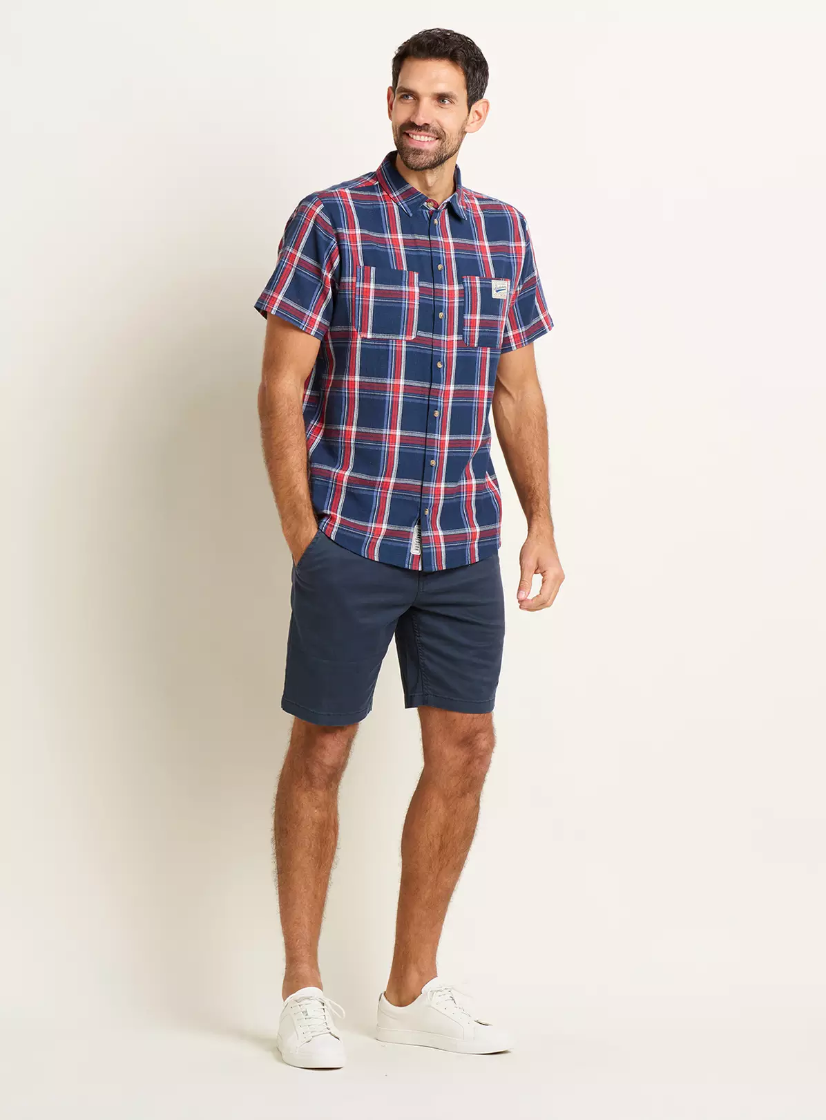 BRAKEBURN Navy Check Short Sleeve Shirt XXL 4 BRAKEBURN Navy Check Short Sleeve Shirt XXL - Image 2