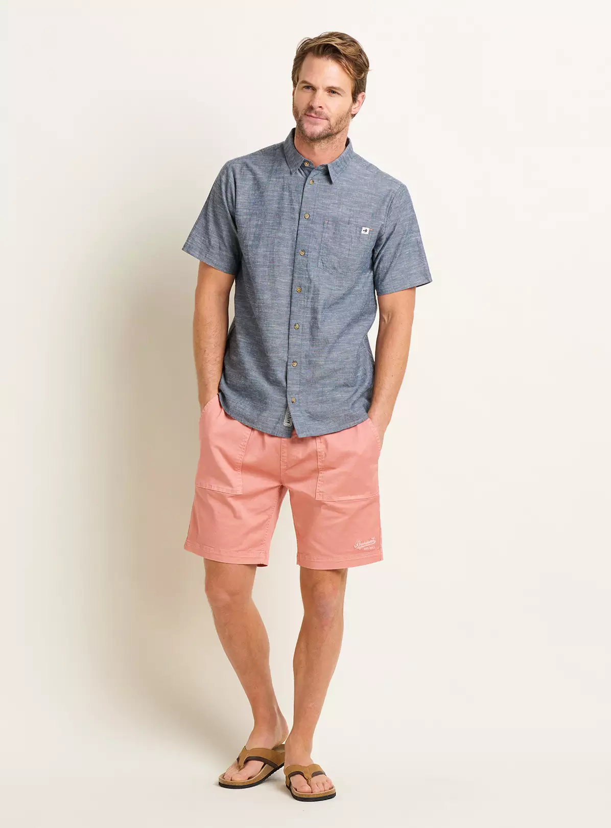 BRAKEBURN Slub Short Sleeve Shirt S 5 BRAKEBURN Slub Short Sleeve Shirt S - Image 3