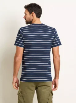 BRAKEBURN Navy Stripe Tee XL -The Sleek Ward Sales tuc144097542 Navy R Z002A