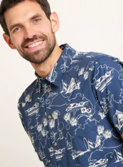 BRAKEBURN Harbour Shirt XL -The Sleek Ward Sales tuc144100254 Navy R Z003A