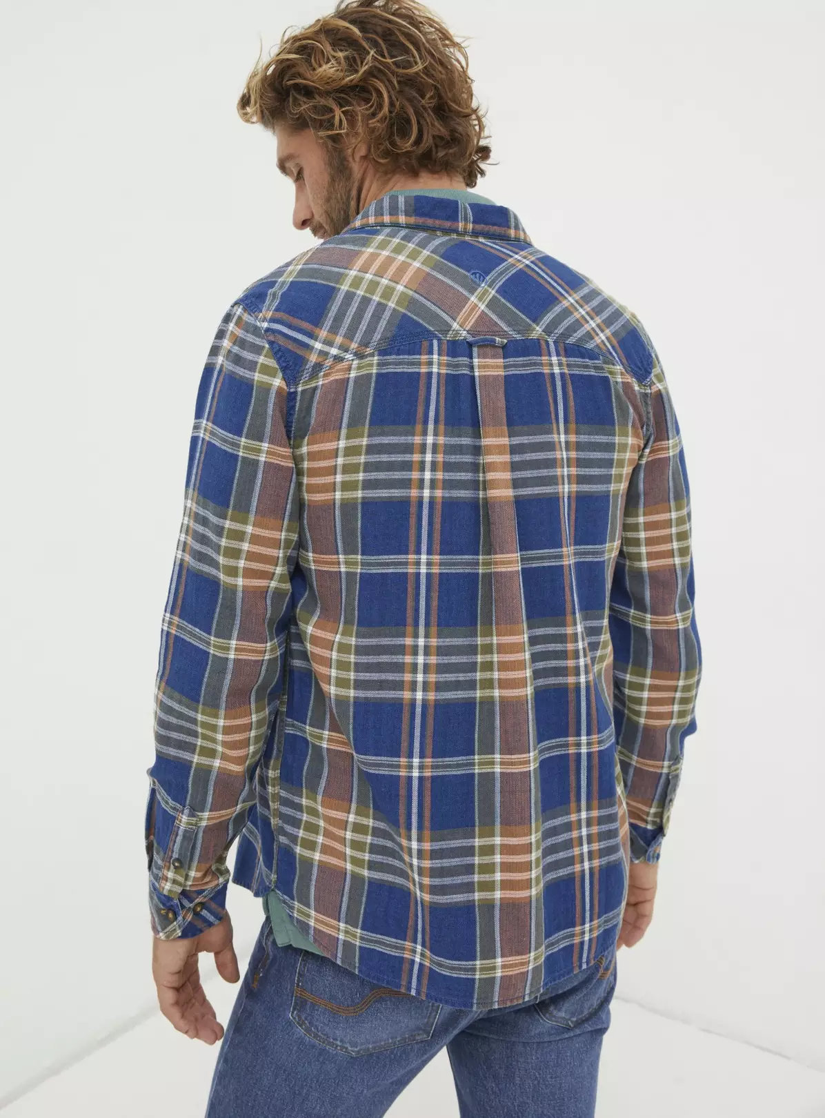 FATFACE Waddon Indigo Check Shirt XXXXL 4 FATFACE Waddon Indigo Check Shirt XXXXL - Image 2