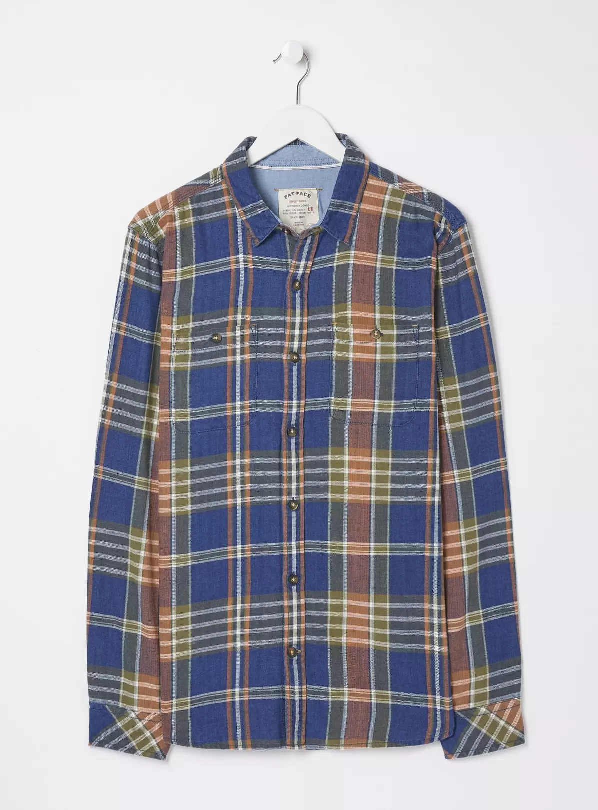 FATFACE Waddon Indigo Check Shirt XXXXL 6 FATFACE Waddon Indigo Check Shirt XXXXL - Image 4