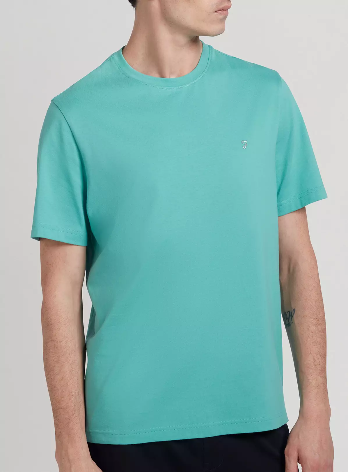FARAH Eddie Short Sleeve Basic Tee Lake Green L 4 FARAH Eddie Short Sleeve Basic Tee Lake Green L - Image 2