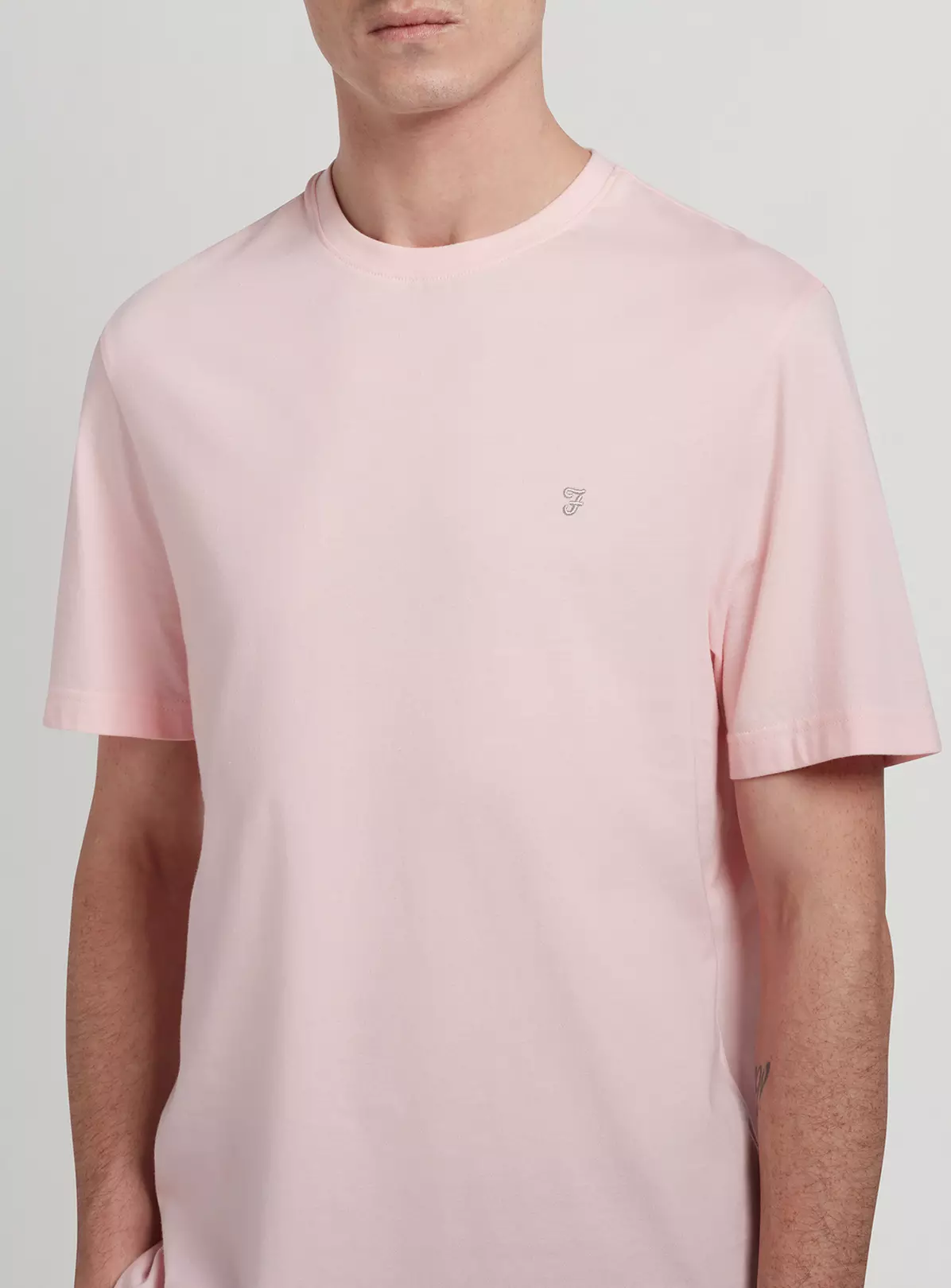 FARAH Eddie Short Sleeve Basic Tee Rose Pink XL 3 FARAH Eddie Short Sleeve Basic Tee Rose Pink XL