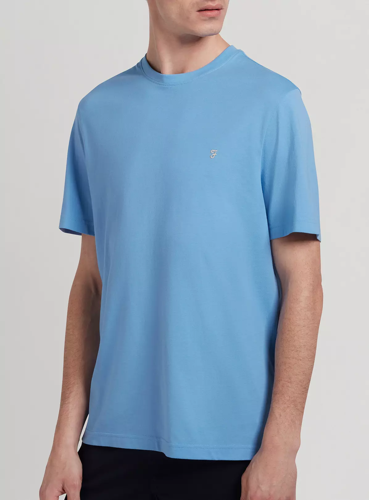 FARAH Eddie Short Sleeve Basic Tee Reef Blue XXL 3 FARAH Eddie Short Sleeve Basic Tee Reef Blue XXL