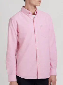 FARAH Drayton Long Sleeve Button Down Oxford Shirt XXL -The Sleek Ward Sales tuc144206681 Pink R Z003A