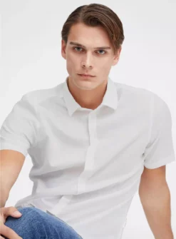 CASUAL FRIDAY White Linen Short Sleeve Shirt XXL 11 CASUAL FRIDAY White Linen Short Sleeve Shirt XXL -The Sleek Ward Sales tuc144228661 White R Z003A