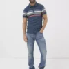 FATFACE Perranporth Chest Stripe Polo Shirt S -The Sleek Ward Sales tuc144325390 Navy R Z004A
