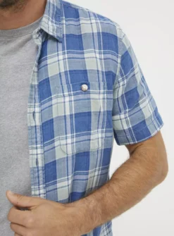 FATFACE Bodmin Indigo Check Shirt S