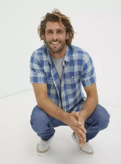 FATFACE Bodmin Indigo Check Shirt S 8 FATFACE Bodmin Indigo Check Shirt S -The Sleek Ward Sales tuc144325533 Blue R Z004A 1