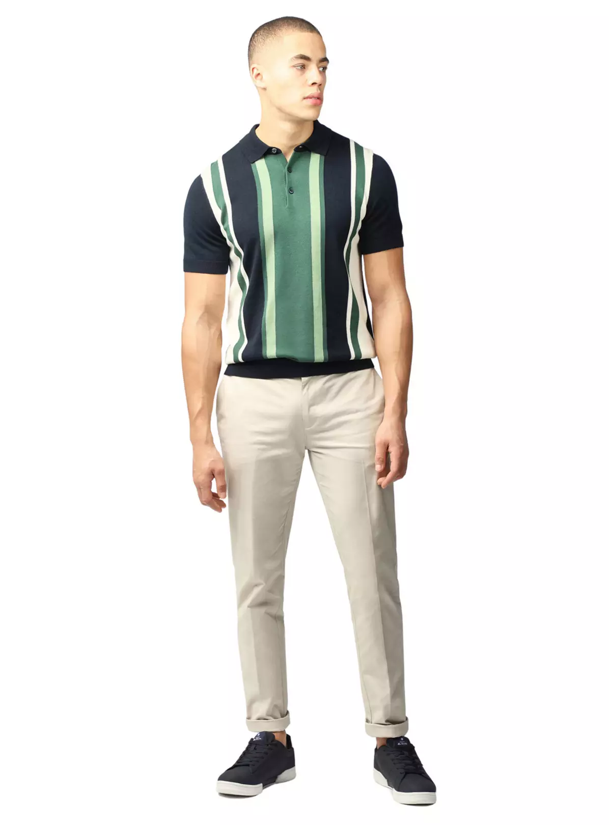 BEN SHERMAN Vertical Stripe Polo XL 5 BEN SHERMAN Vertical Stripe Polo XL - Image 3