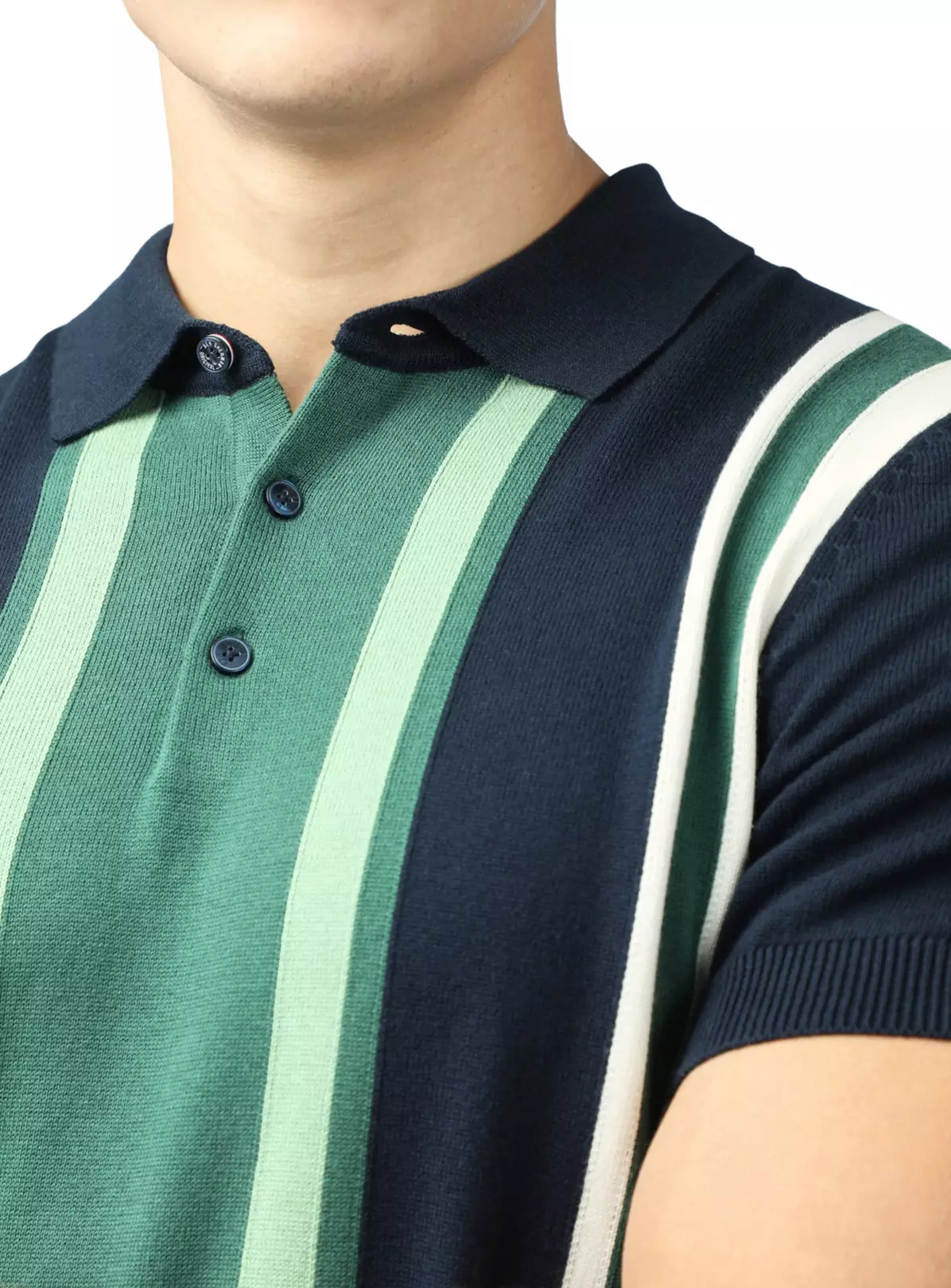 BEN SHERMAN Vertical Stripe Polo XL 4 BEN SHERMAN Vertical Stripe Polo XL - Image 2