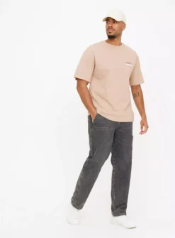 Stone Scribble Graphic Relaxed T-ShirtXXXL -The Sleek Ward Sales tuc144458977 Stone R Z002A