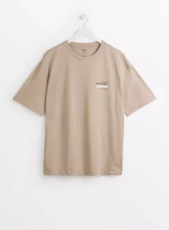 Stone Scribble Graphic Relaxed T-ShirtXXXL -The Sleek Ward Sales tuc144458977 Stone R Z003A