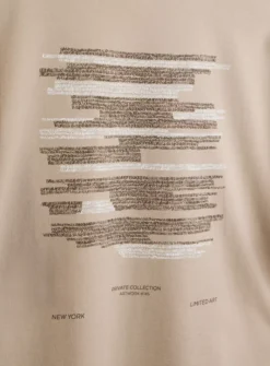 Stone Scribble Graphic Relaxed T-ShirtXXXL -The Sleek Ward Sales tuc144458977 Stone R Z004A