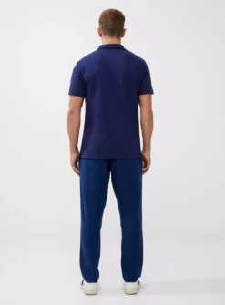FRENCH CONNECTION Short Sleeve Ottoman Polo Shirt XXL -The Sleek Ward Sales tuc144497036 Navy R Z003A