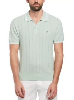 ORIGINAL PENGUIN Cashmere Like Cotton 1/4 Zip Polo XXL